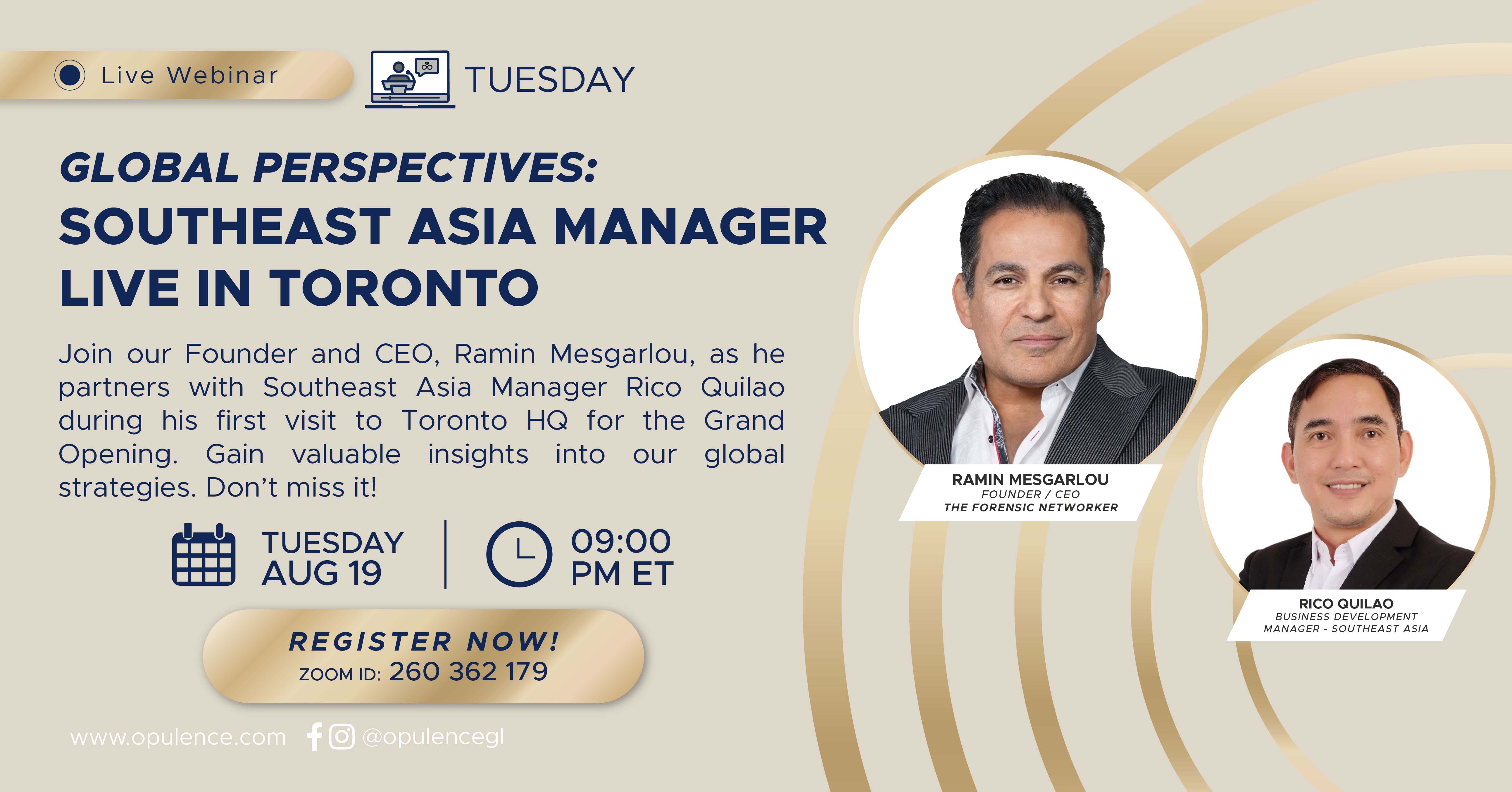 Southeast Asia Manager Live in Toronto